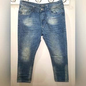 New Solid men straight slim fit jeans size 38
